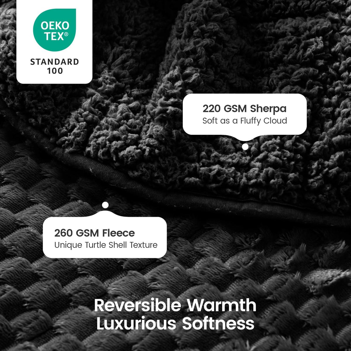 Fleece Sherpa Weighted Blanket for Adults, Ultra Soft Fuzzy, 60"X80" 15Lbs