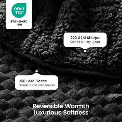 Fleece Sherpa Weighted Blanket for Adults, Ultra Soft Fuzzy, 60"X80" 15Lbs
