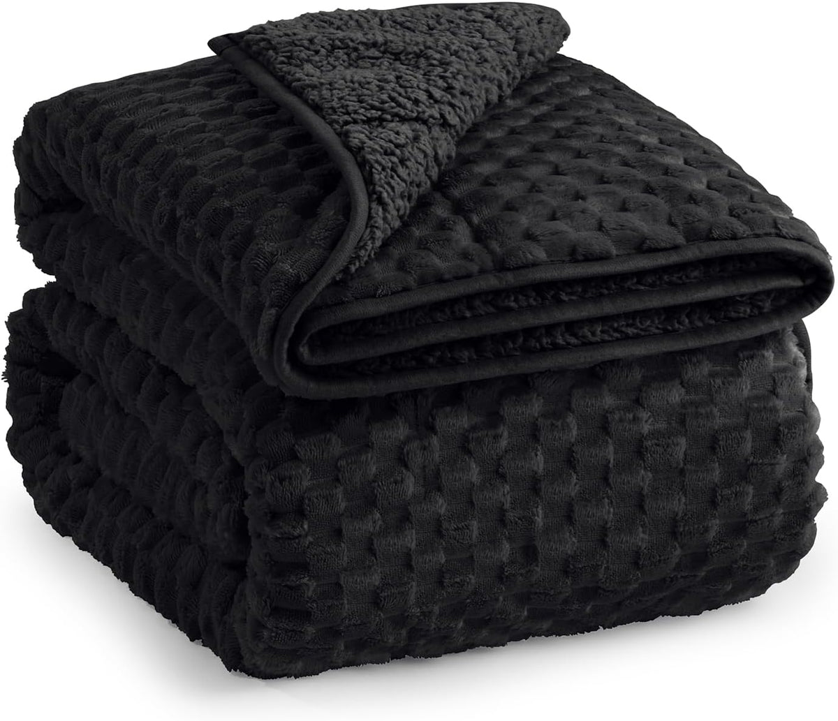 Fleece Sherpa Weighted Blanket for Adults, Ultra Soft Fuzzy, 60"X80" 15Lbs