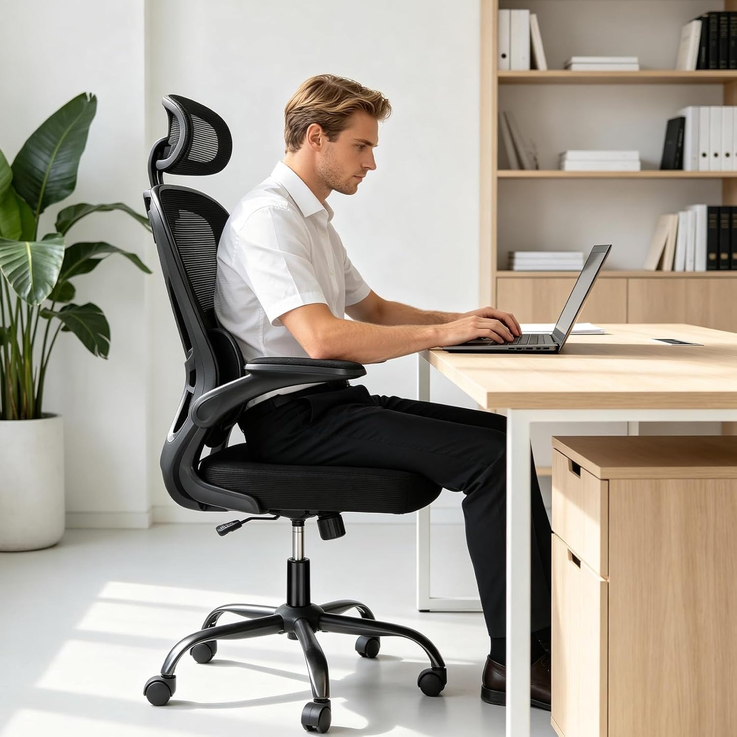 Ergonomic Mesh Office Chair – Comfortable Adjustable Computer & Desk Chair