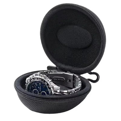 Portable Watch Travel Case – Waterproof EVA Zippered Storage Box for Smartwatches & Watches