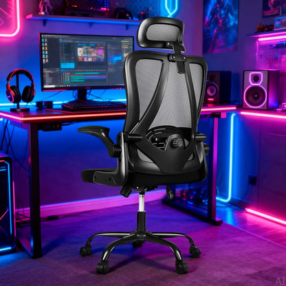 Ergonomic Mesh Office & Gaming Chair – Adjustable Computer Desk Chair with Rolling Wheels
