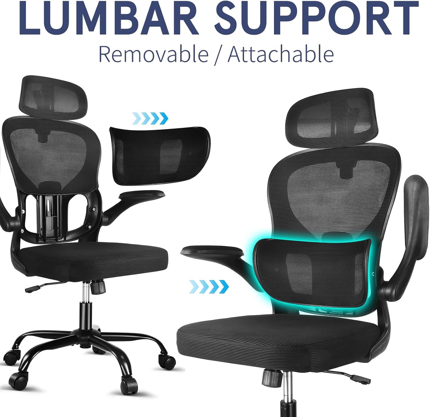 Ergonomic Mesh Office Chair – Comfortable Adjustable Computer & Desk Chair