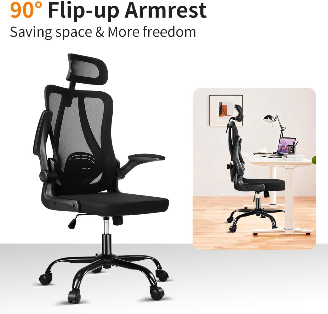Ergonomic Mesh Office & Gaming Chair – Adjustable Computer Desk Chair with Rolling Wheels