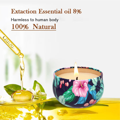 3-Pack Wildflower Scented Soy Candles – Portable Jar Gift Set for a Cozy Home