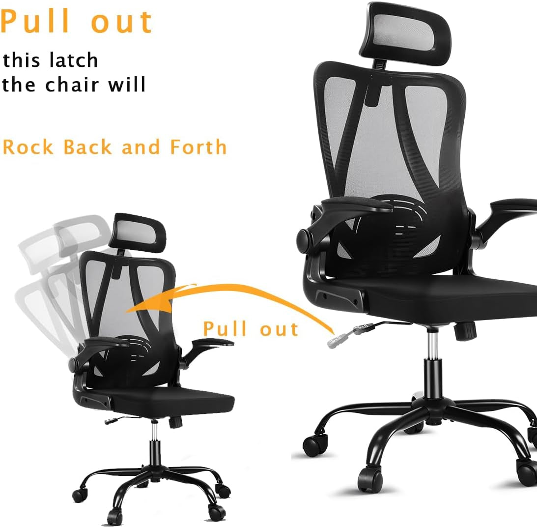 Ergonomic Mesh Office & Gaming Chair – Adjustable Computer Desk Chair with Rolling Wheels
