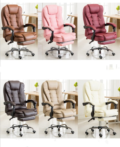 **Ergonomic Reclining Office Chair – Adjustable Swivel Computer Desk Chair**