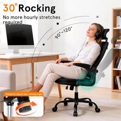 Ergonomic Mesh Office & Gaming Chair – Adjustable Computer Desk Chair with Rolling Wheels