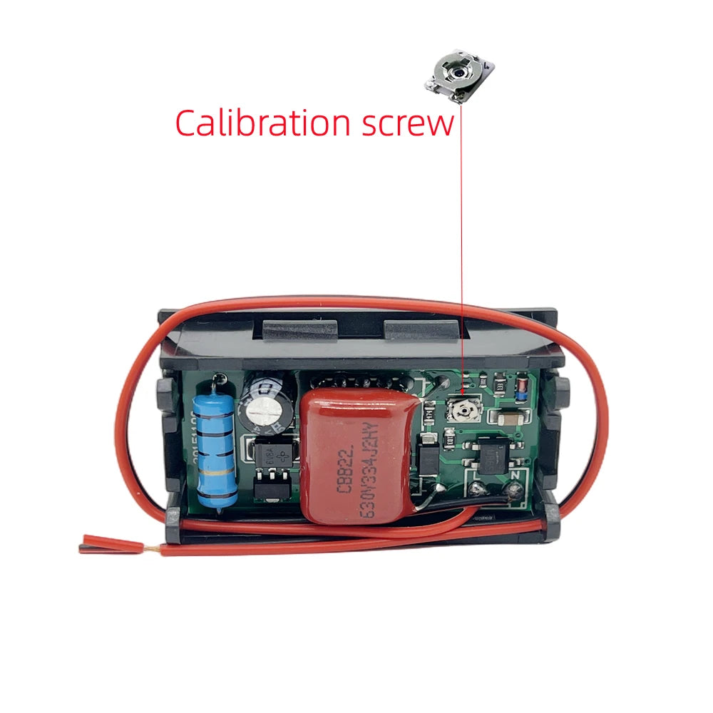 AC Digital Voltmeter 70–500V – 0.56" LED Voltage Meter with 2-Wire Display