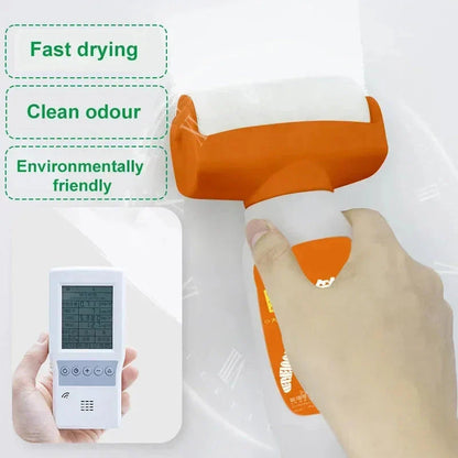 Orange lint roller with fast drying, clean odor, eco-friendly features for home use