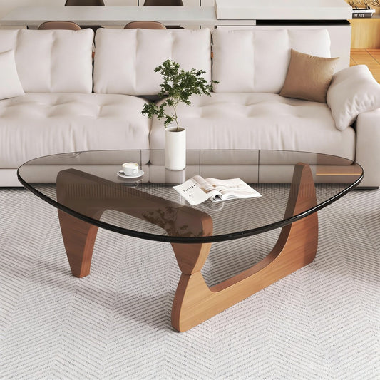 Modern Glass Coffee Table – Sleek Mid-Century Living Room Center Table