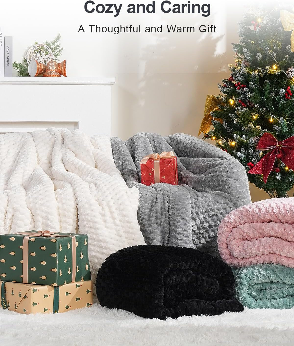 Fleece Sherpa Weighted Blanket for Adults, Ultra Soft Fuzzy, 60"X80" 15Lbs