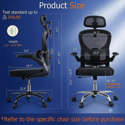 Ergonomic Mesh Office Chair – Comfortable Adjustable Computer & Desk Chair