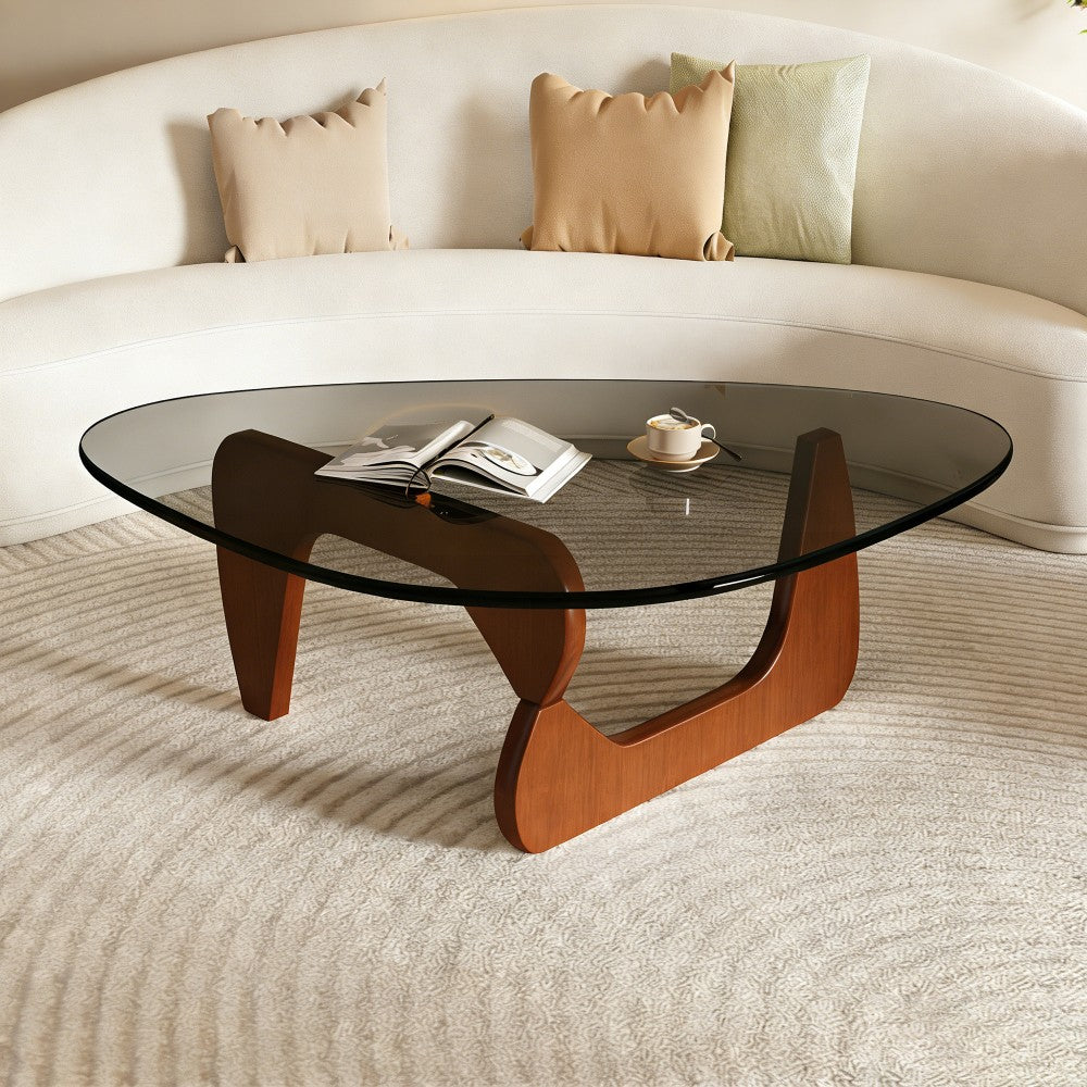 Modern Glass Coffee Table – Sleek Mid-Century Living Room Center Table