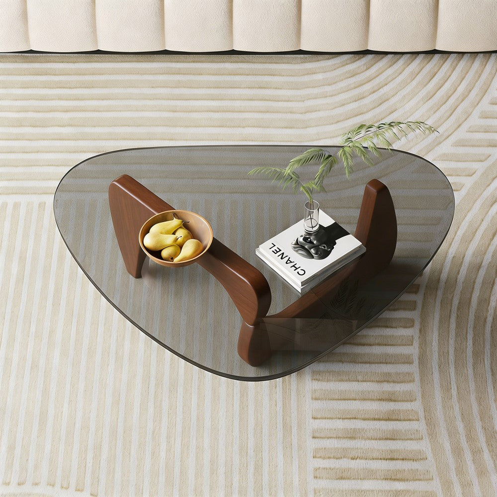 Modern Glass Coffee Table – Sleek Mid-Century Living Room Center Table