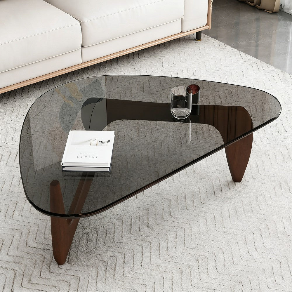 Modern Glass Coffee Table – Sleek Mid-Century Living Room Center Table