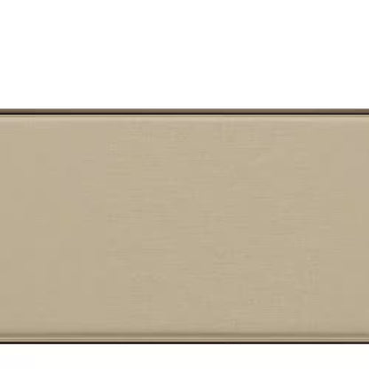 McArthur Queen Canopy Bed – Bronze Metal Frame with Upholstered Headboard
