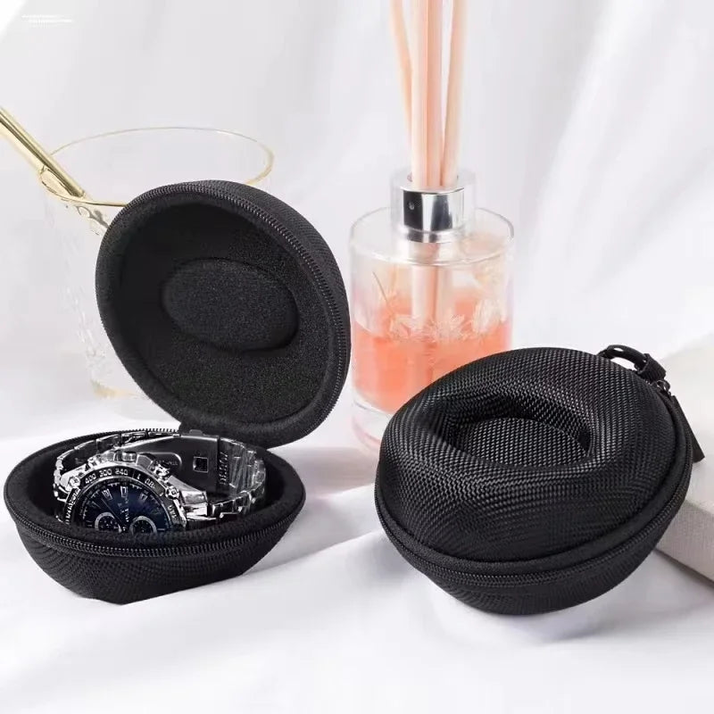 Portable Watch Travel Case – Waterproof EVA Zippered Storage Box for Smartwatches & Watches