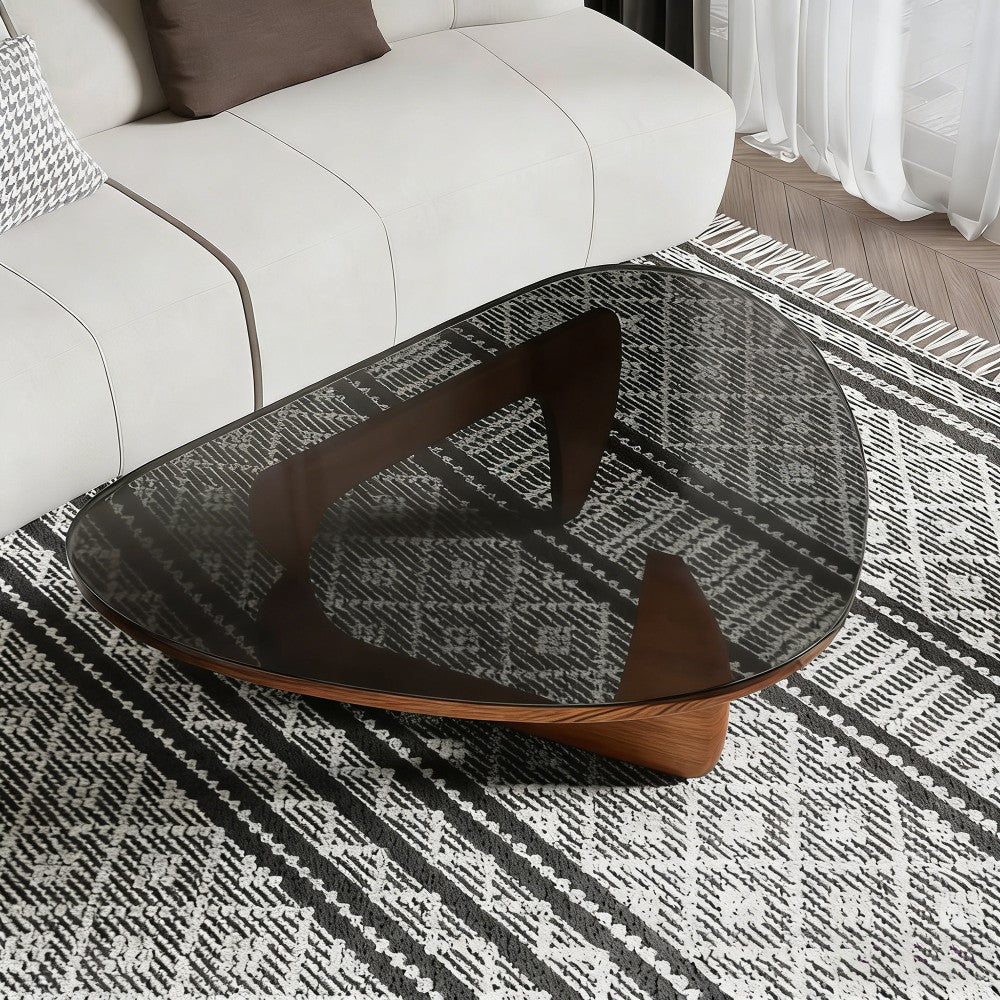 Modern Glass Coffee Table – Sleek Mid-Century Living Room Center Table