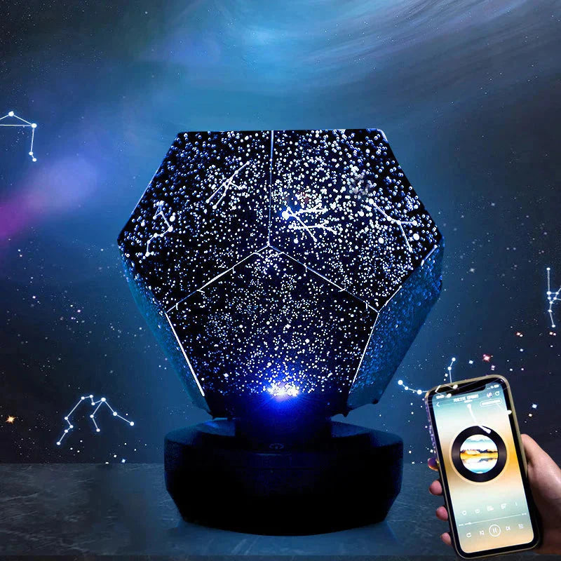 Smart galaxy projector with constellations, Bluetooth music control, cozy bedroom night light