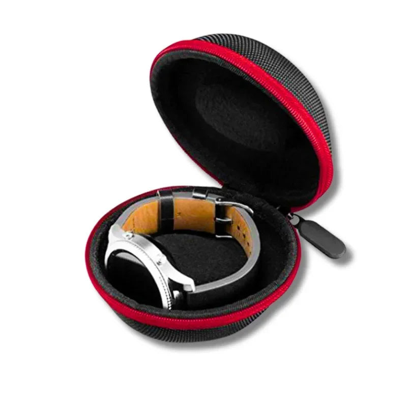 Portable Watch Travel Case – Waterproof EVA Zippered Storage Box for Smartwatches & Watches