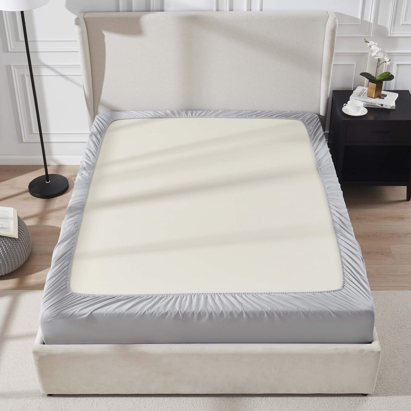 7-Piece Queen Comforter Set – Reversible Cozy Bed-in-a-Bag with Sheets, Gray
