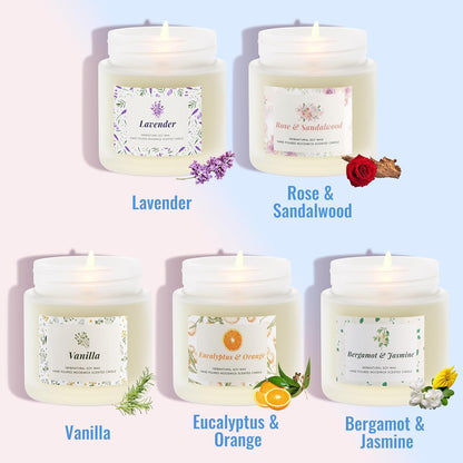 5-Pack Scented Candle Gift Set – Cozy Home Fragrance Candles for Women